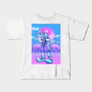 Vaporwave kingdom heart Kids T-Shirt